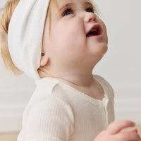 Organic Cotton Modal Darcy Rib Tee Bodysuit - Milk Childrens Bodysuit from Jamie Kay Australia