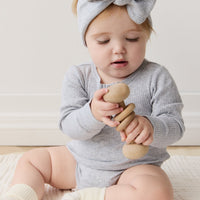 Organic Cotton Modal Lilian Headband - Light Grey Marle Childrens Headband from Jamie Kay Australia