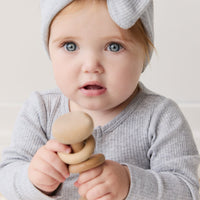 Organic Cotton Modal Lilian Headband - Light Grey Marle Childrens Headband from Jamie Kay Australia