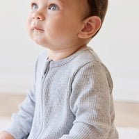 Organic Cotton Modal Frankie Onepiece - Light Grey Marle Childrens Onepiece from Jamie Kay Australia