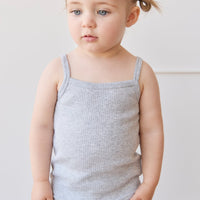 Organic Cotton Modal Elisa Bike Short - Light Grey Marle Childrens Short from Jamie Kay Australia
