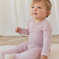 Organic Cotton Modal Everyday Legging - Rose Smoke Childrens Legging from Jamie Kay Australia