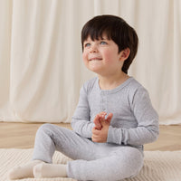 Organic Cotton Modal Everyday Legging - Light Grey Marle Childrens Legging from Jamie Kay Australia