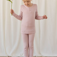 Organic Cotton Modal Everyday Legging - Rose Smoke Childrens Legging from Jamie Kay Australia