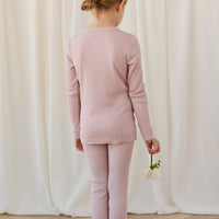Organic Cotton Modal Everyday Legging - Rose Smoke Childrens Legging from Jamie Kay Australia