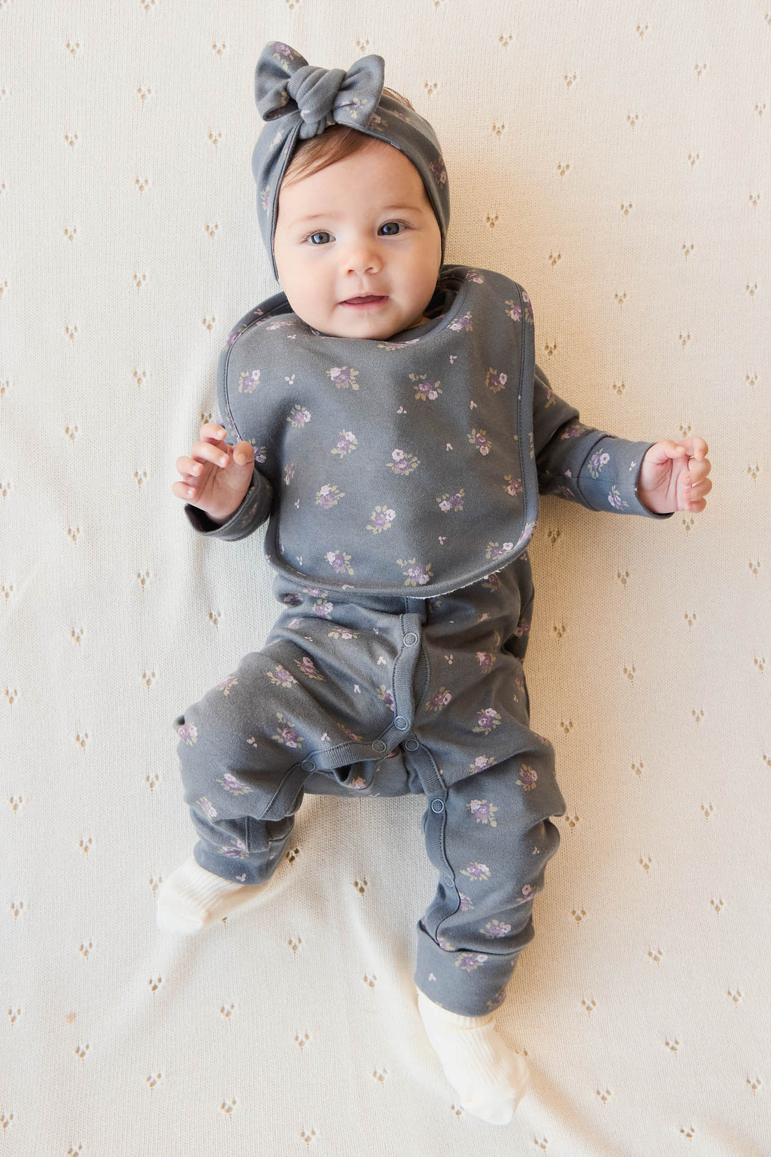 Organic Cotton Bib - Simone Lava Childrens Bib from Jamie Kay Australia