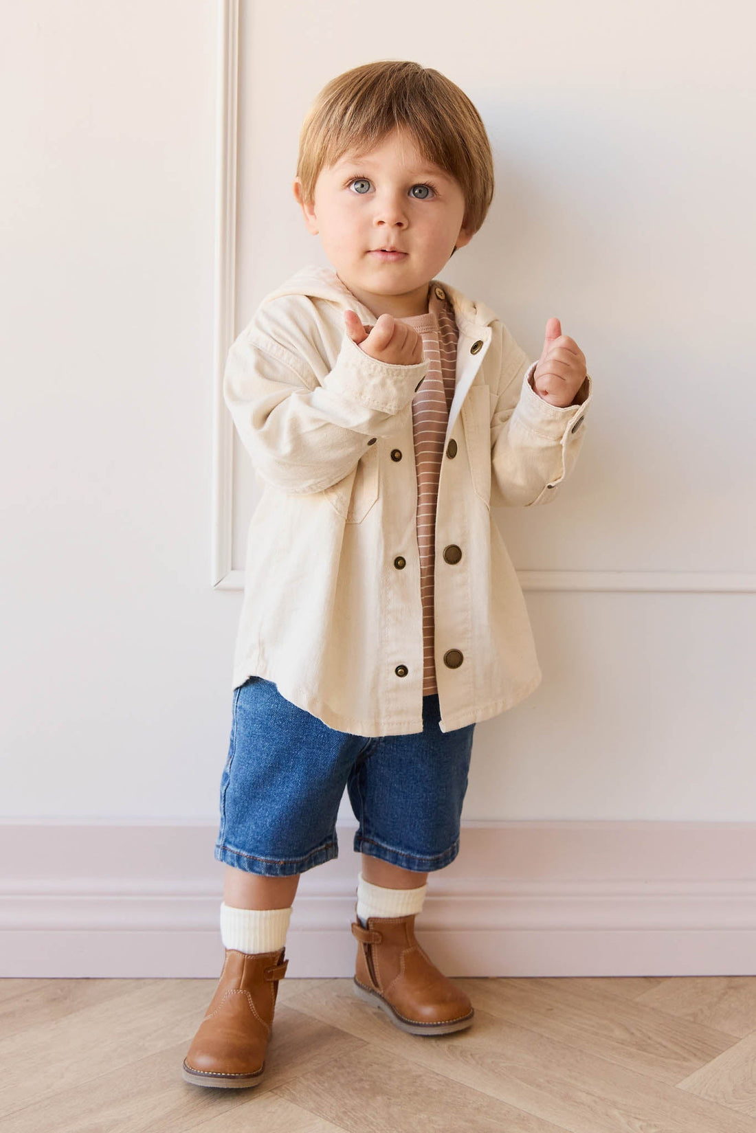 Noah Short - Mid Wash Denim Childrens Short from Jamie Kay Australia