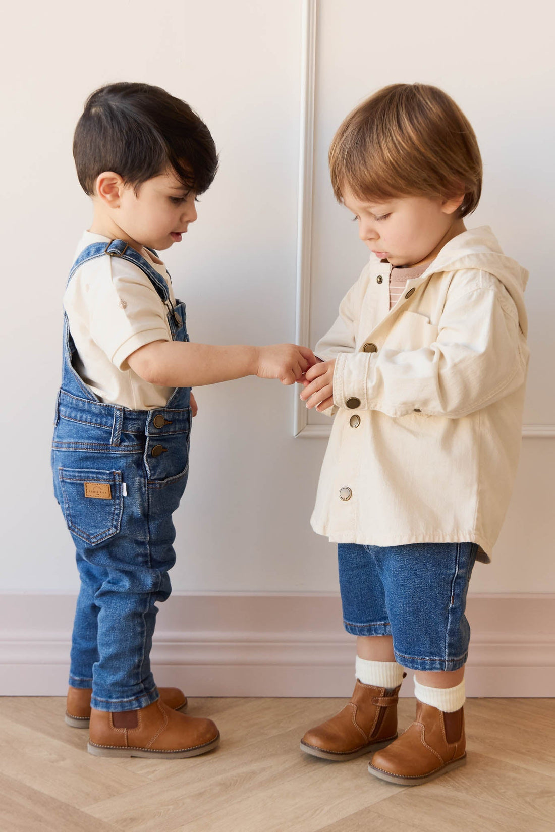 Jordie Overall - Mid Wash Denim Childrens Overall from Jamie Kay Australia