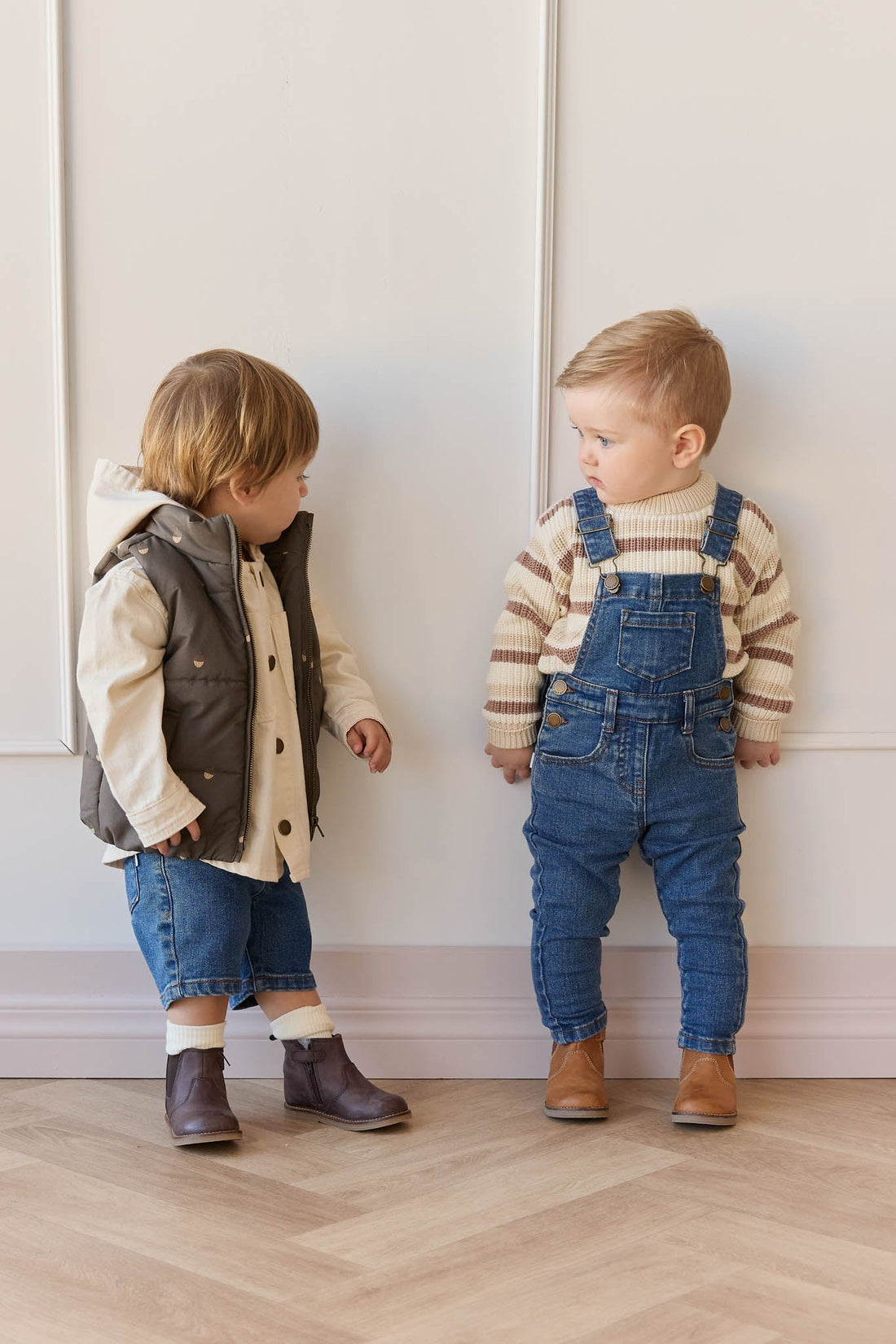 Rudi Puffer Vest - Acorn Wolf Childrens Vest from Jamie Kay Australia