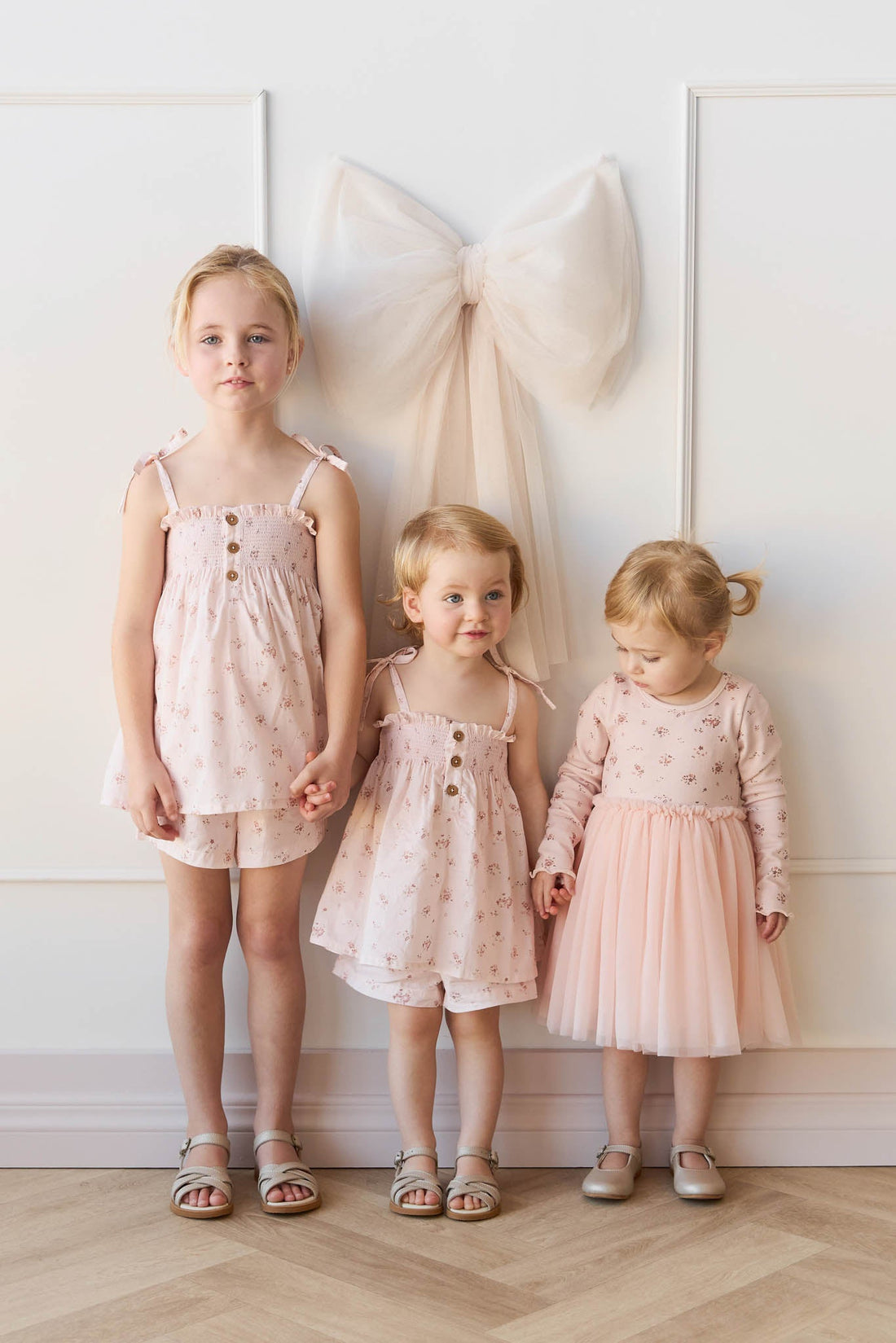 Organic Cotton Ellie Top - Petite Fleur Soft Peony Childrens Top from Jamie Kay Australia