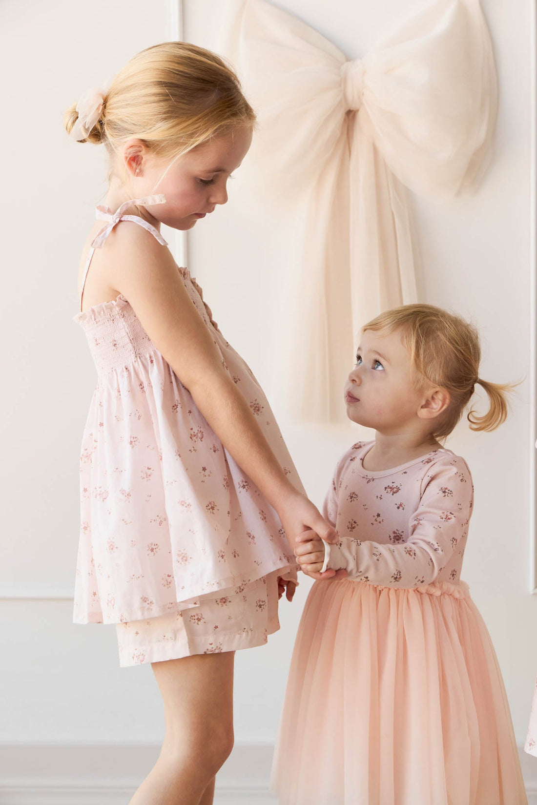 Organic Cotton Ellie Top - Petite Fleur Soft Peony Childrens Top from Jamie Kay Australia