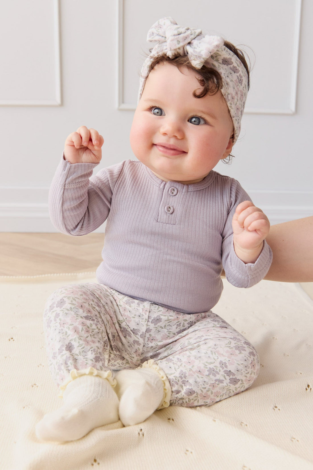 Organic Cotton Headband - Fifi Lilac Childrens Headband from Jamie Kay Australia