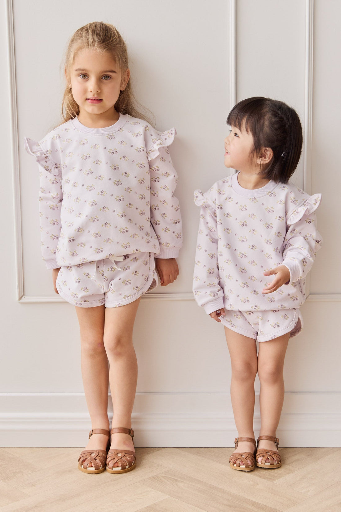 Organic Cotton Ivy Shortie - Rose Floral Pink Childrens Short from Jamie Kay Australia