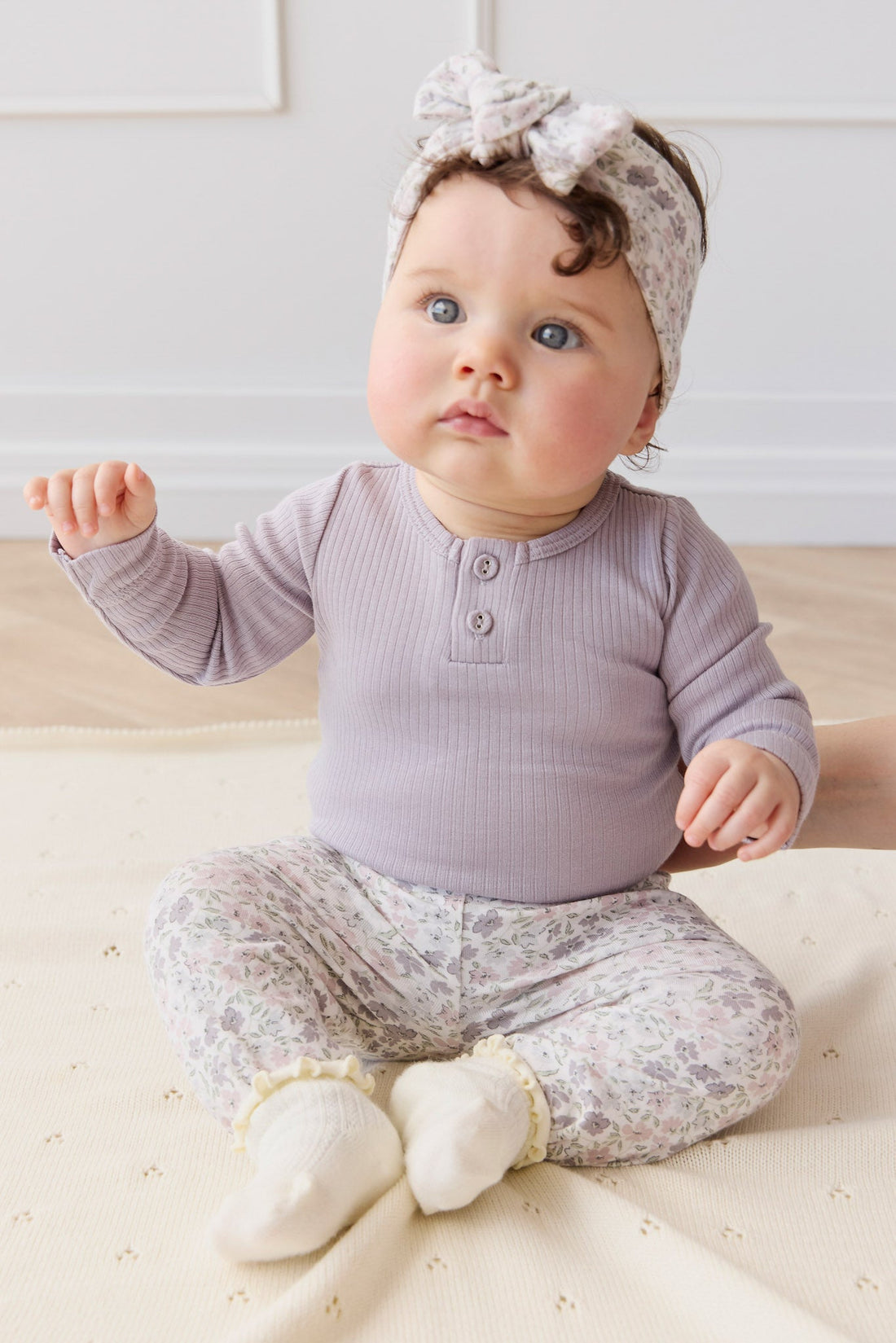 Organic Cotton Everyday Legging - Fifi Lilac Childrens Legging from Jamie Kay Australia