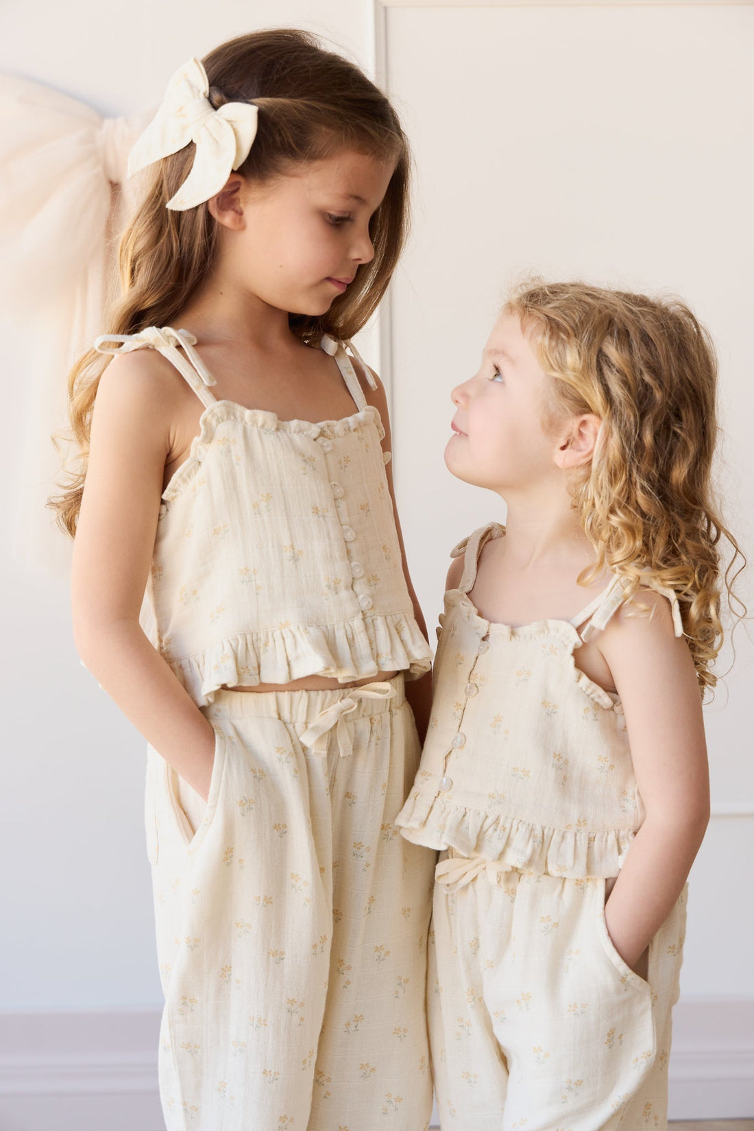 Organic Cotton Muslin Mirabel Top - Pauline Chamomile Childrens top from Jamie Kay Australia