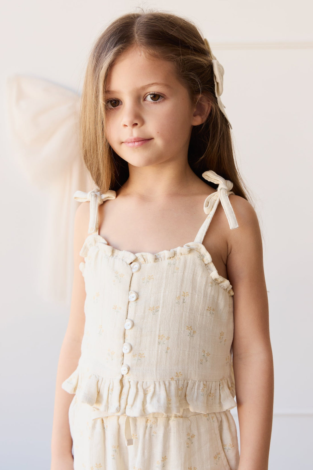 Organic Cotton Muslin Mirabel Top - Pauline Chamomile Childrens top from Jamie Kay Australia