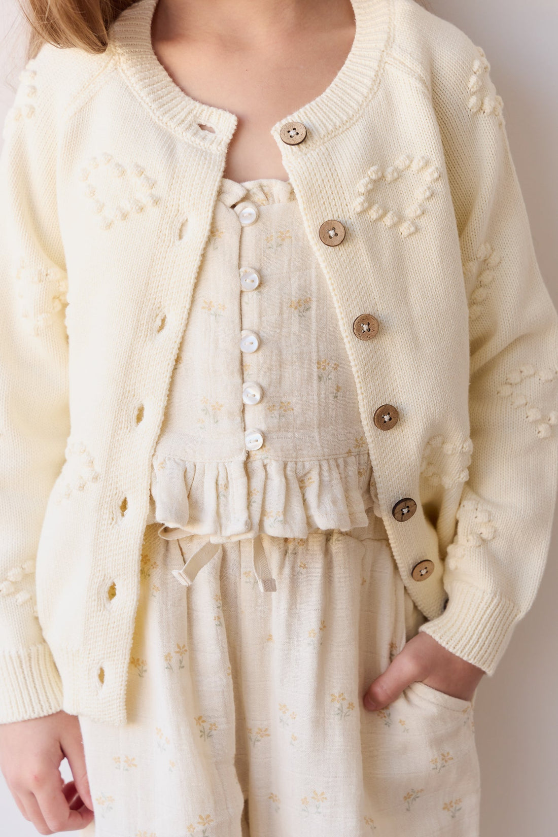 Organic Cotton Muslin Mirabel Top - Pauline Chamomile Childrens top from Jamie Kay Australia