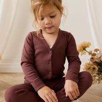 Organic Cotton Modal Legging - Burnt Cinnamon Childrens Legging from Jamie Kay Australia