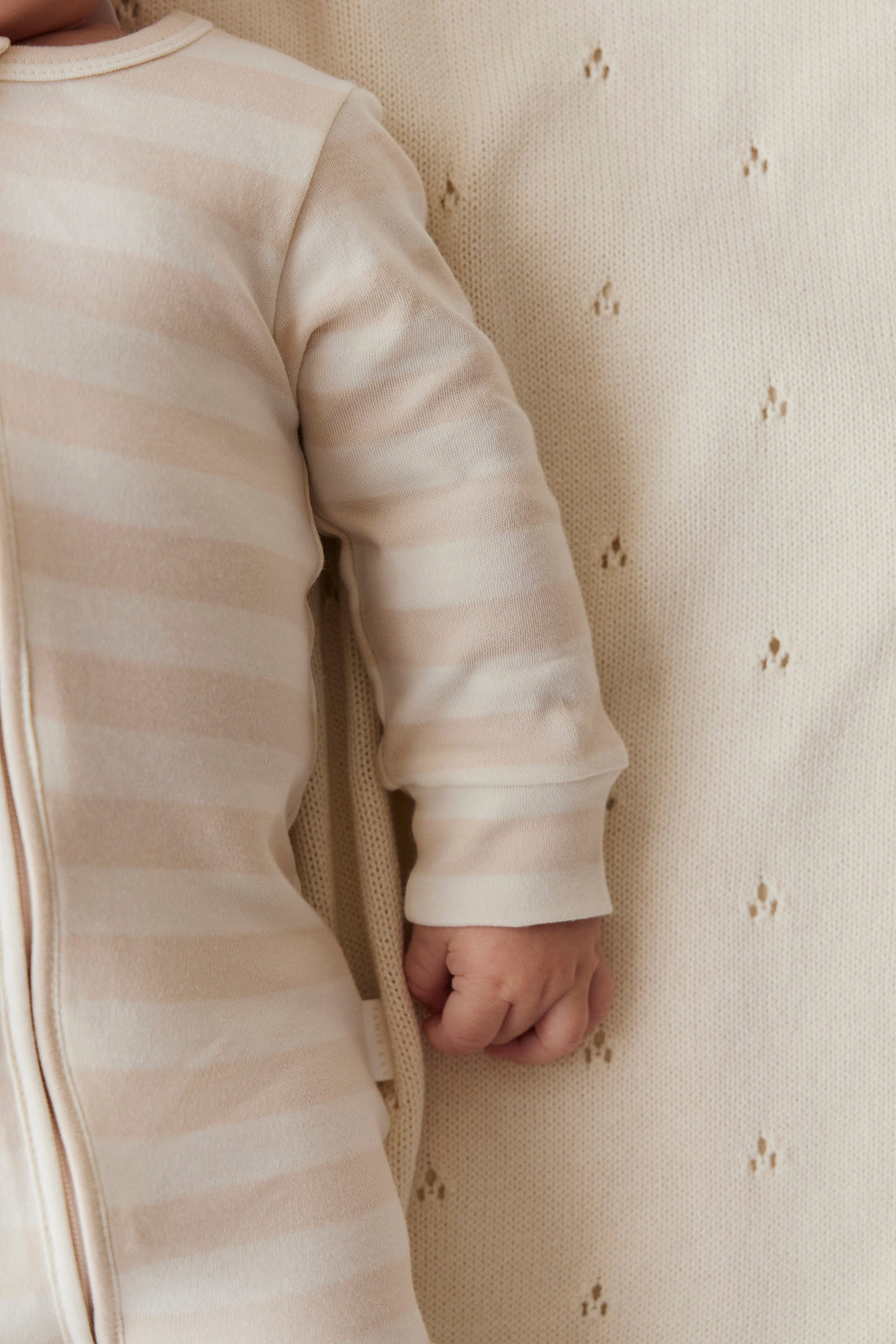 Pima Cotton Frankie Zip Onepiece - Weekday Stripe Childrens Onepiece from Jamie Kay Australia