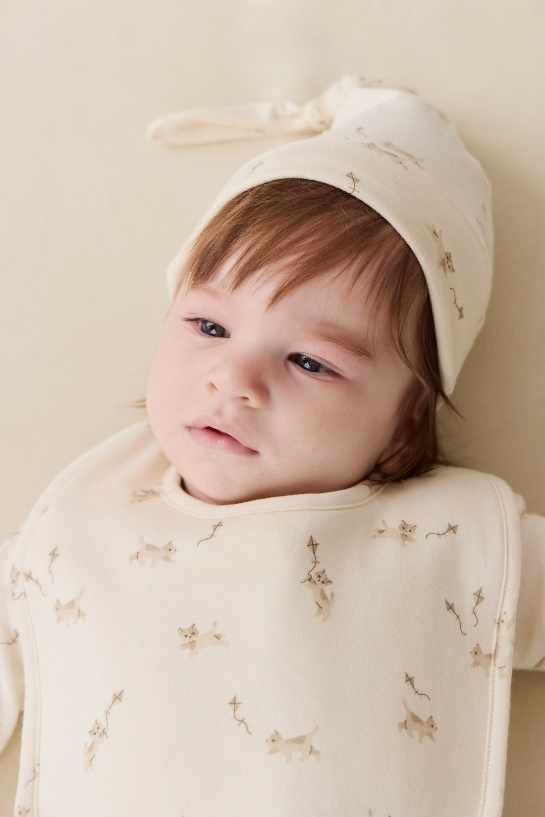 Organic Cotton Knot Beanie - Kitten and His Kites Childrens Beanie from Jamie Kay Australia