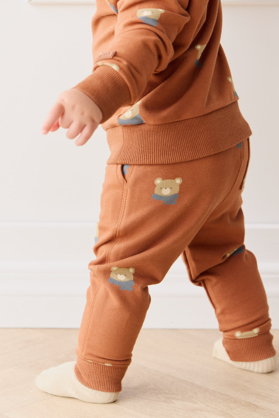 Organic Cotton Jalen Track Pant - Cosy Bobbie Ginger Childrens Short from Jamie Kay Australia