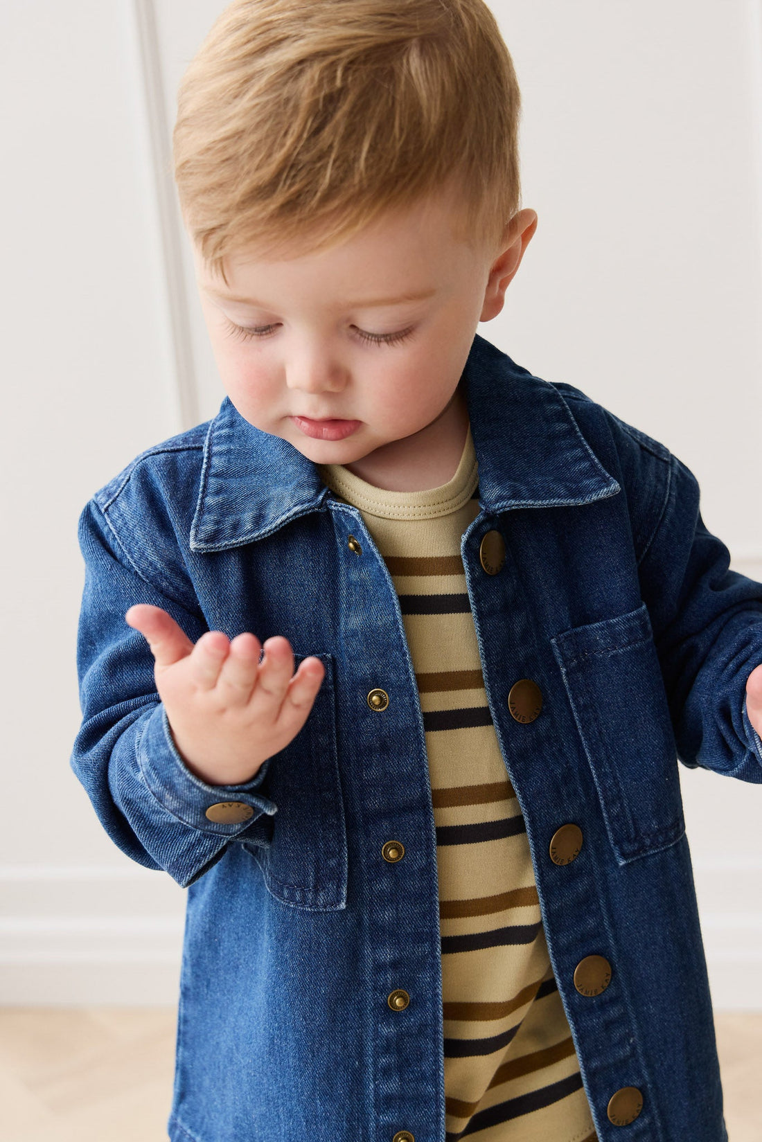Pima Cotton Hunter Tee - Hudson Stripe Childrens Top from Jamie Kay Australia