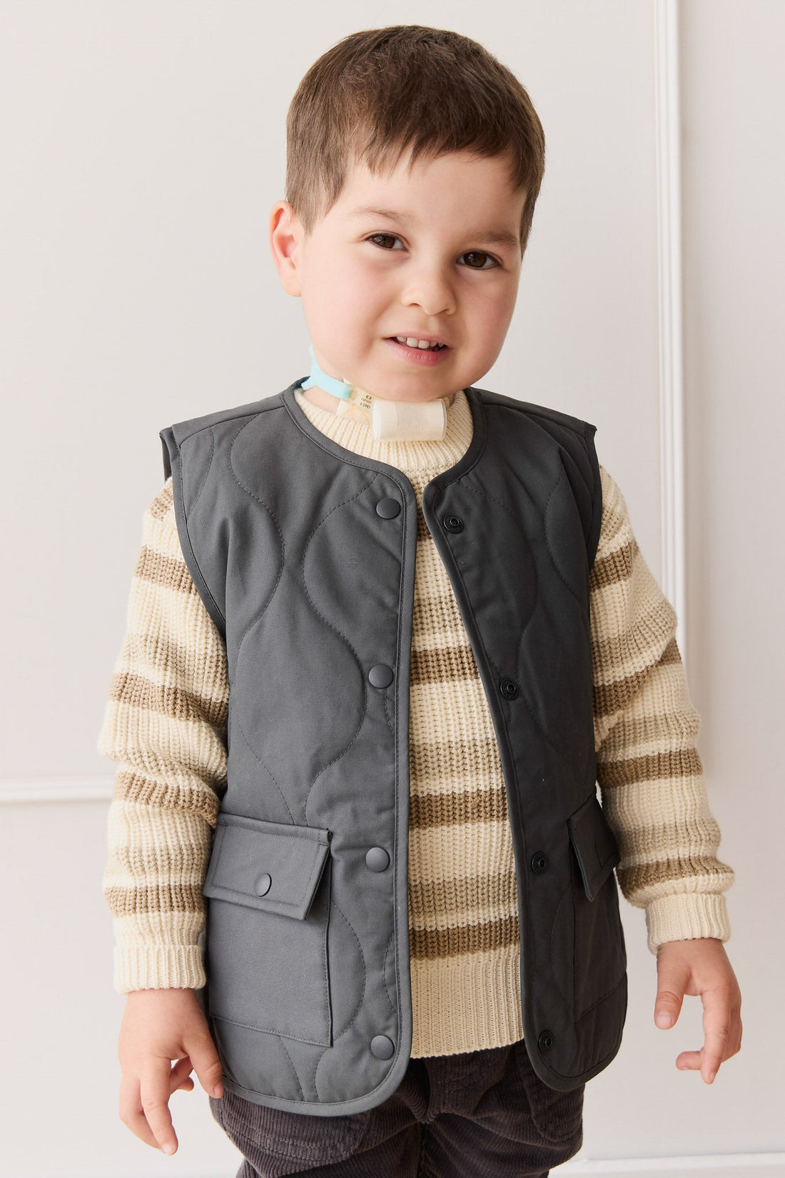 Leon Knit Jumper - Jacapo Stripe Childrens Jumper from Jamie Kay Australia