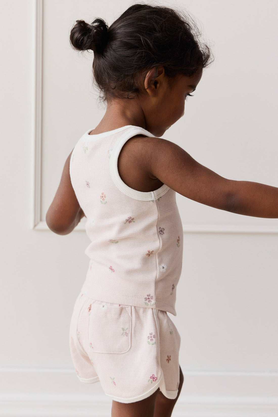Waffle Molly Singlet - Carissa Mauve Large Childrens Top from Jamie Kay Australia
