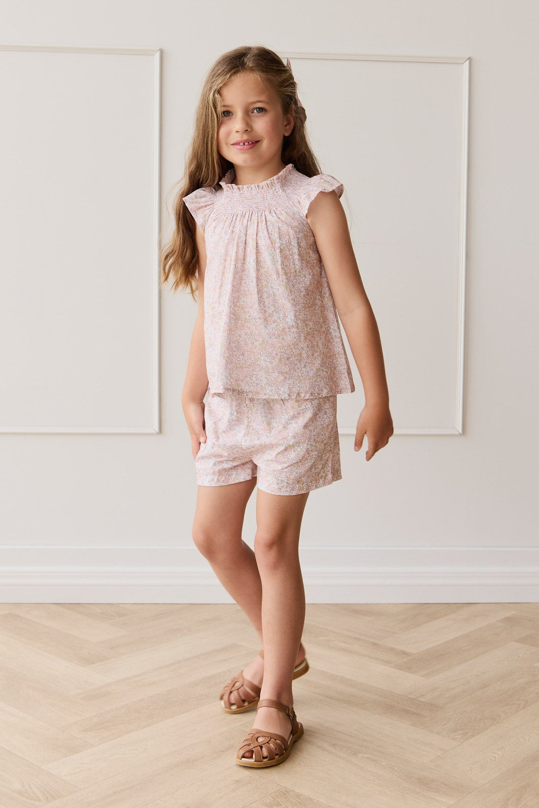Organic Cotton Emelia Short - Chloe Mauve Childrens Short from Jamie Kay Australia