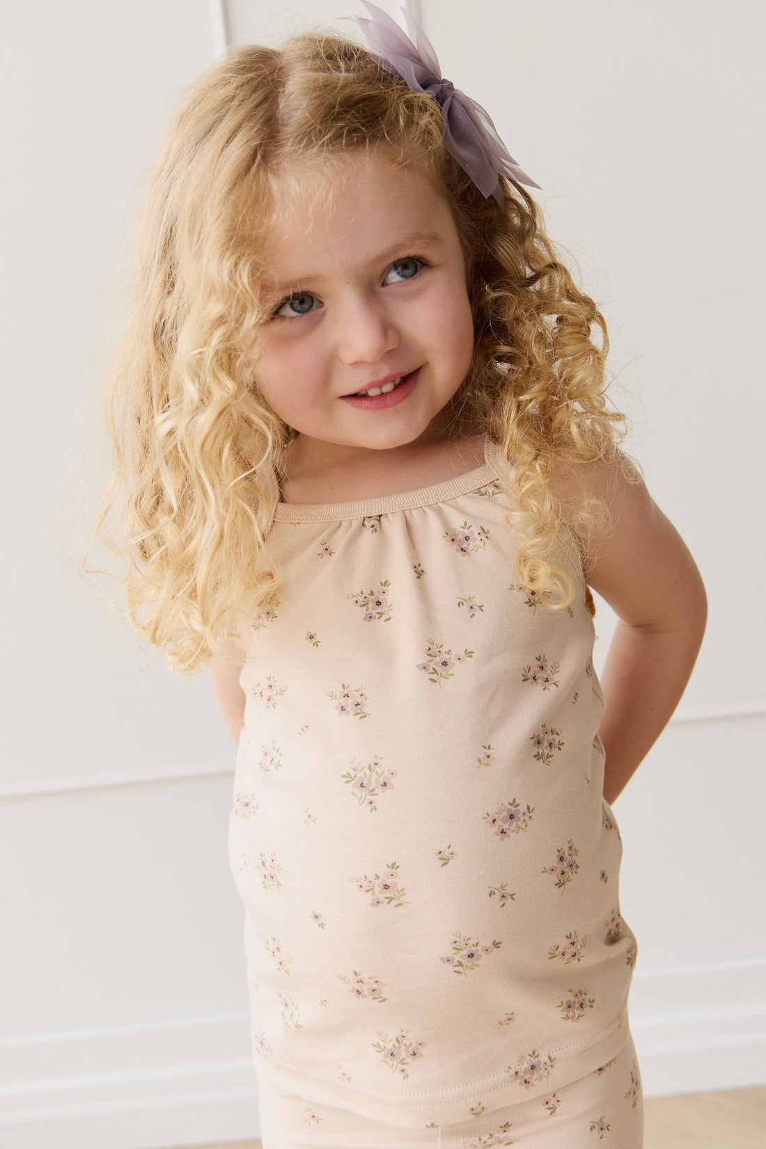Organic Cotton Casey Top - Goldie Bouquet Pink Tint Childrens Top from Jamie Kay Australia