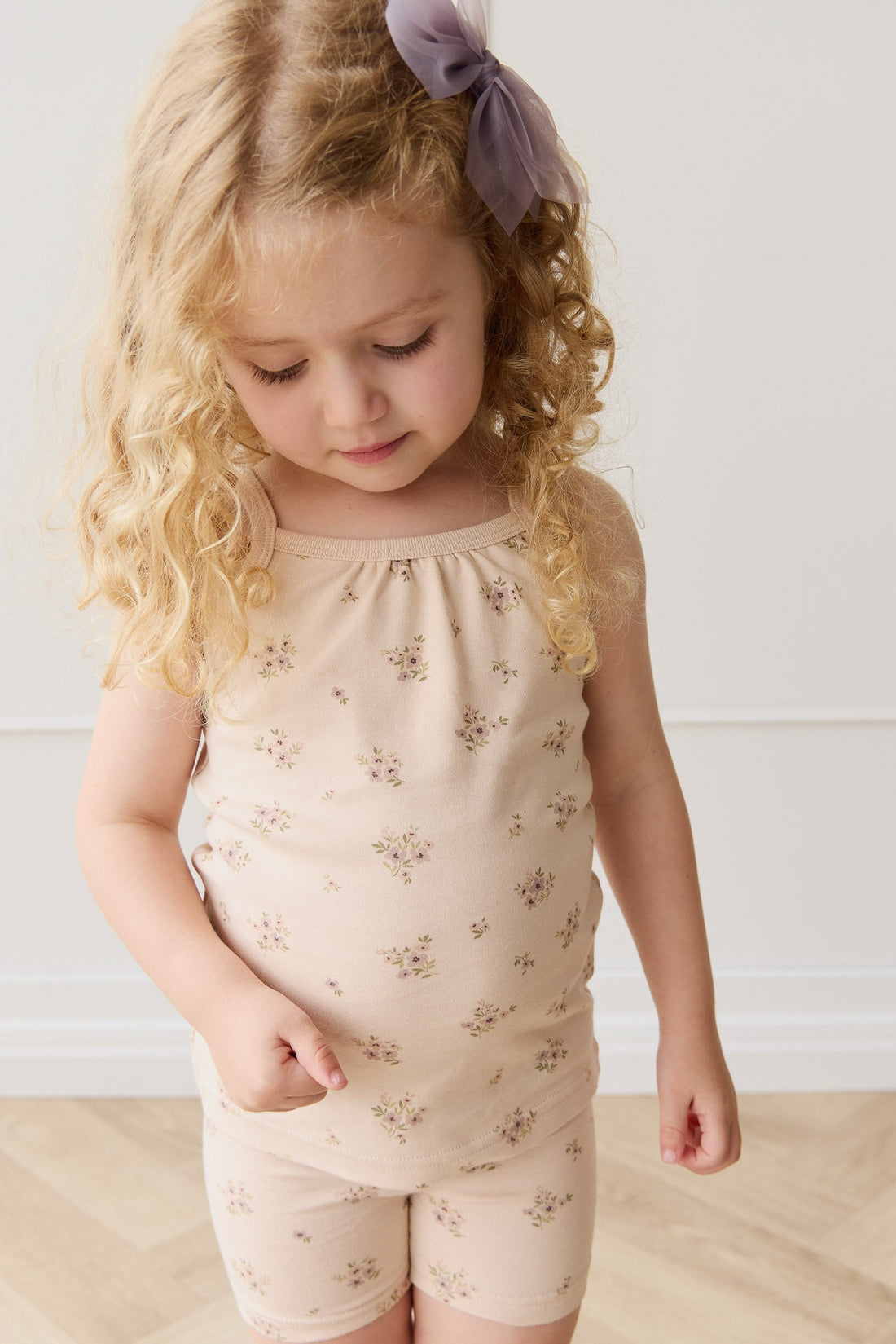 Organic Cotton Casey Top - Goldie Bouquet Pink Tint Childrens Top from Jamie Kay Australia