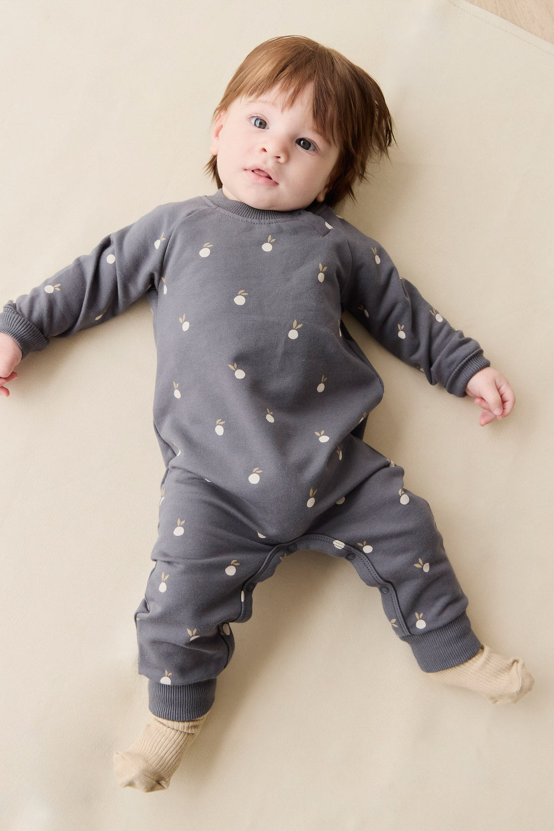 Organic Cotton Tao Sweatshirt Onepiece - Bobby Berries Shadow Childrens Onepiece from Jamie Kay Australia