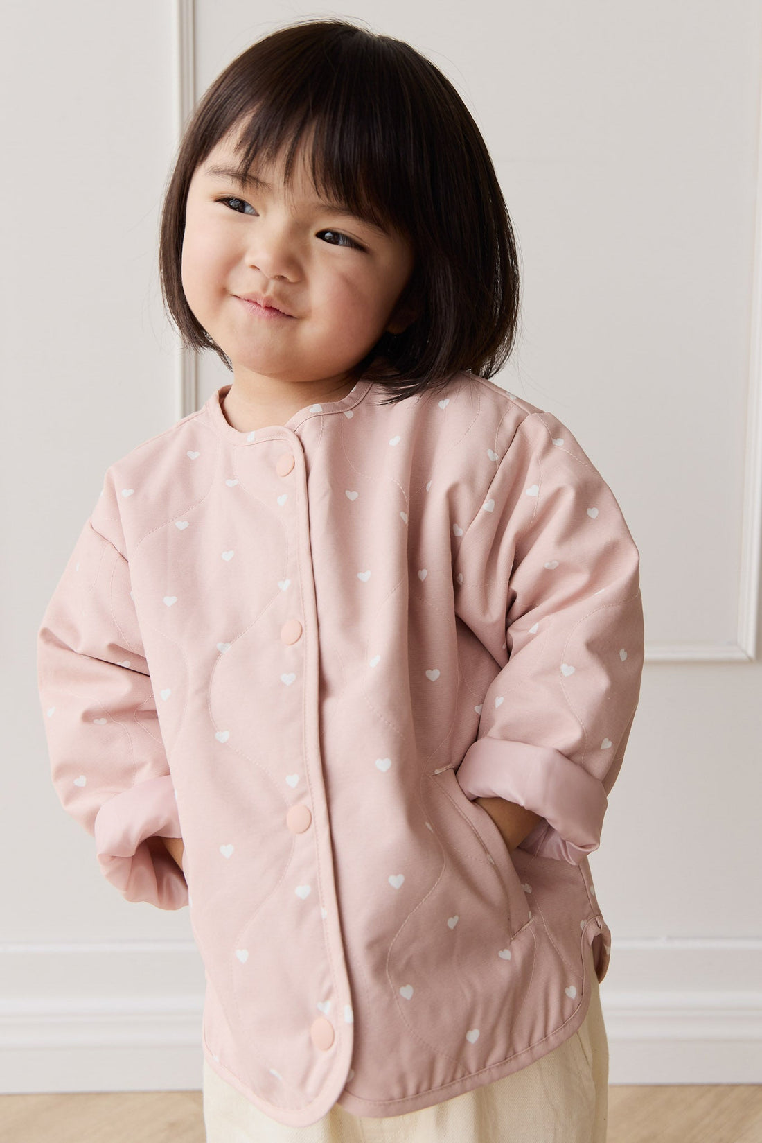 Cassie Jacket - Petite Heart Old Rose Childrens Jacket from Jamie Kay Australia