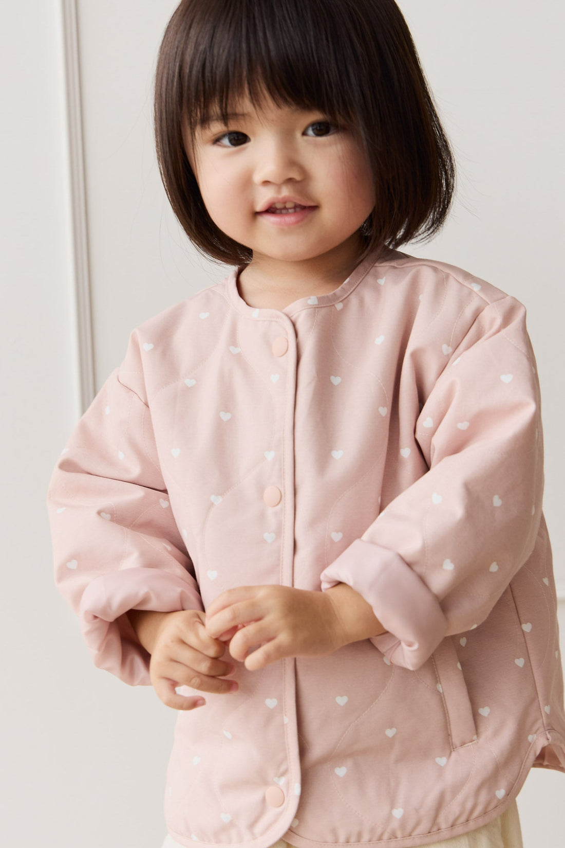 Cassie Jacket - Petite Heart Old Rose Childrens Jacket from Jamie Kay Australia