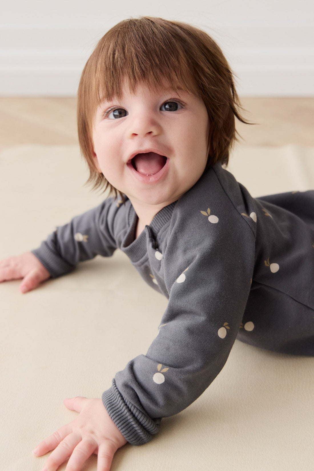 Organic Cotton Tao Sweatshirt Onepiece - Bobby Berries Shadow Childrens Onepiece from Jamie Kay Australia