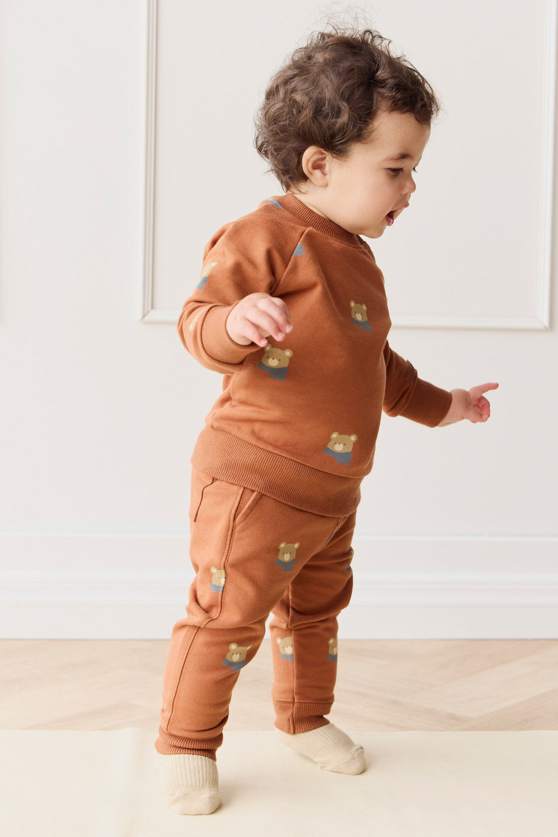 Organic Cotton Jalen Track Pant - Cosy Bobbie Ginger Childrens Short from Jamie Kay Australia