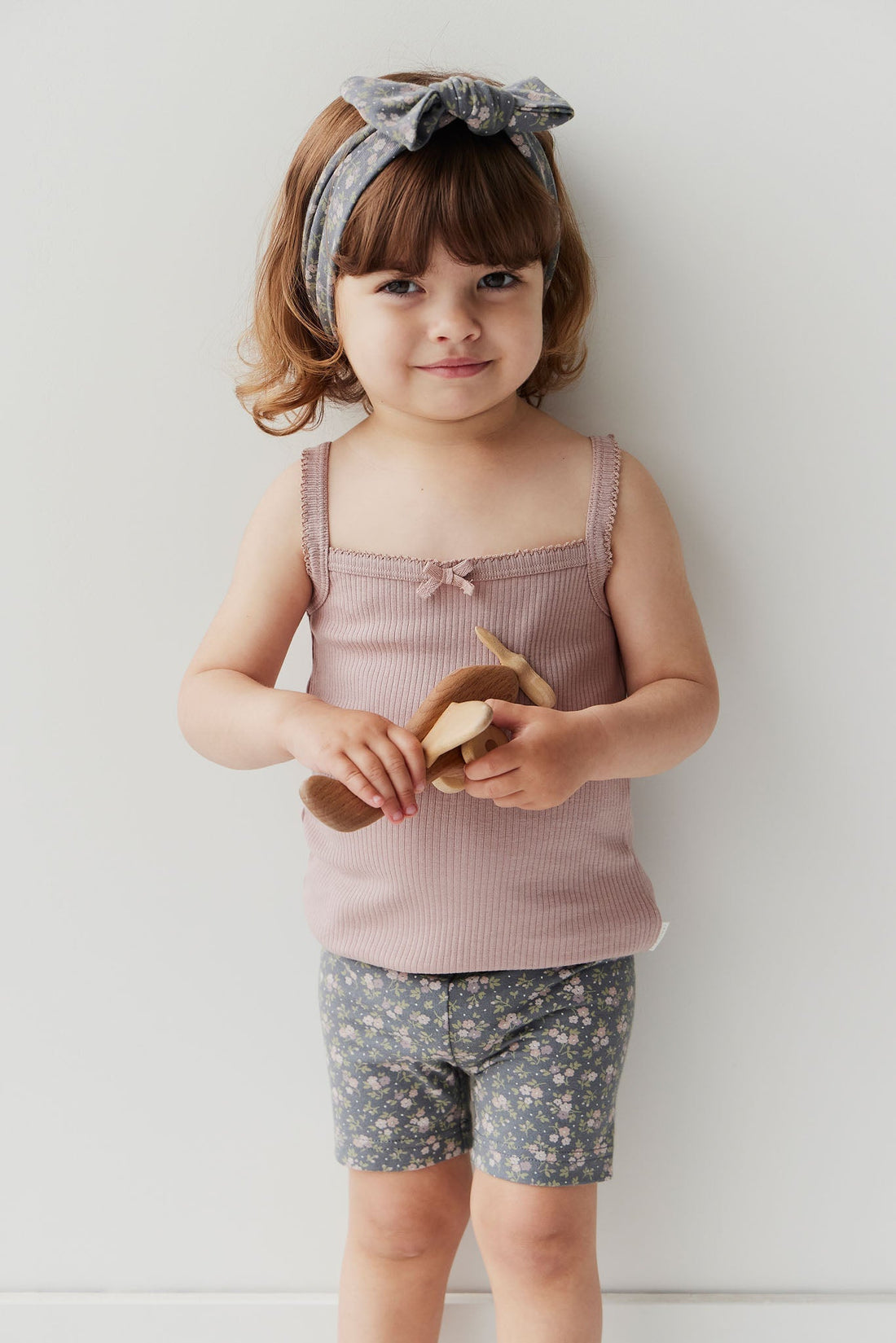 Organic Cotton Headband - Rosalie Floral Lava Childrens Headband from Jamie Kay Australia