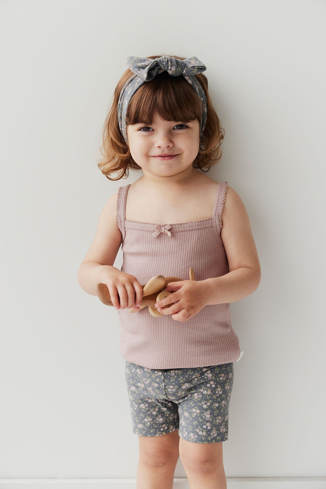 Organic Cotton Headband - Rosalie Floral Lava Childrens Headband from Jamie Kay Australia