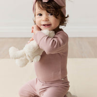 Organic Cotton Modal Lilian Headband - Mauve Shadow Childrens Headband from Jamie Kay Australia