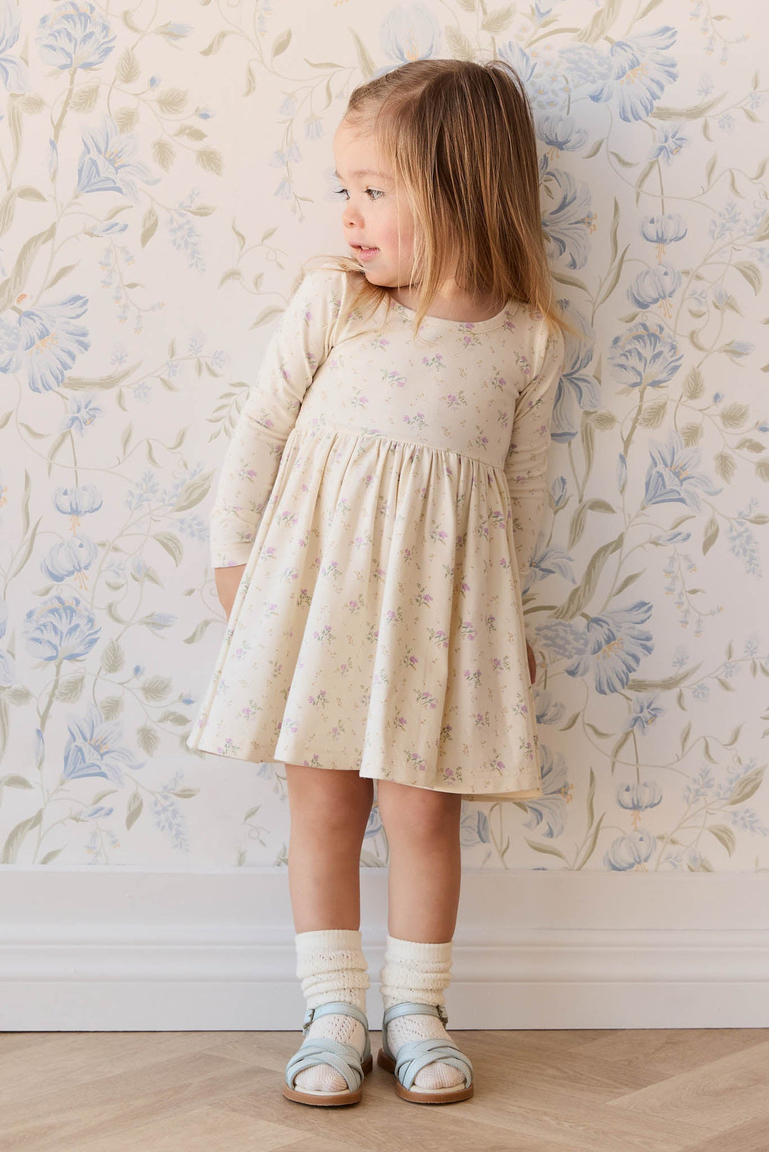 Organic Cotton Tallulah Dress - Thelma Orchid Childrens Dress from Jamie Kay Australia