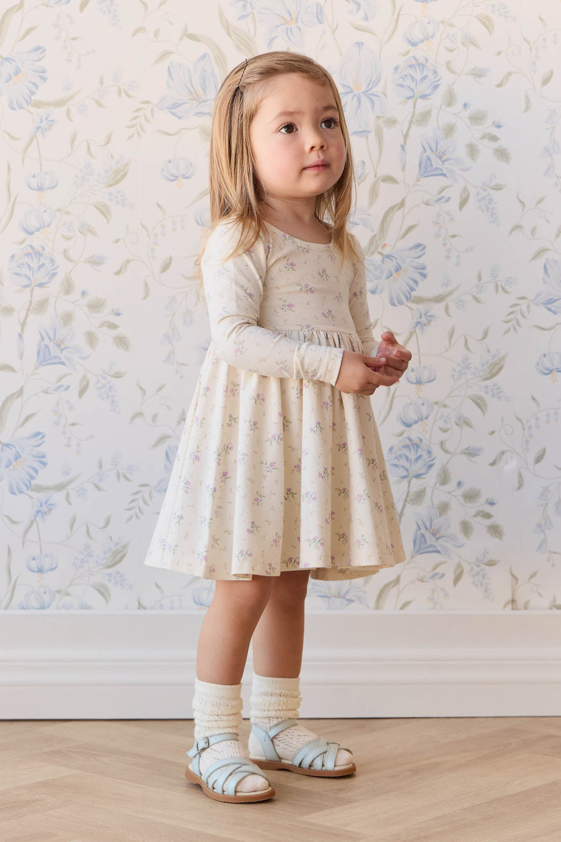Organic Cotton Tallulah Dress - Thelma Orchid Childrens Dress from Jamie Kay Australia