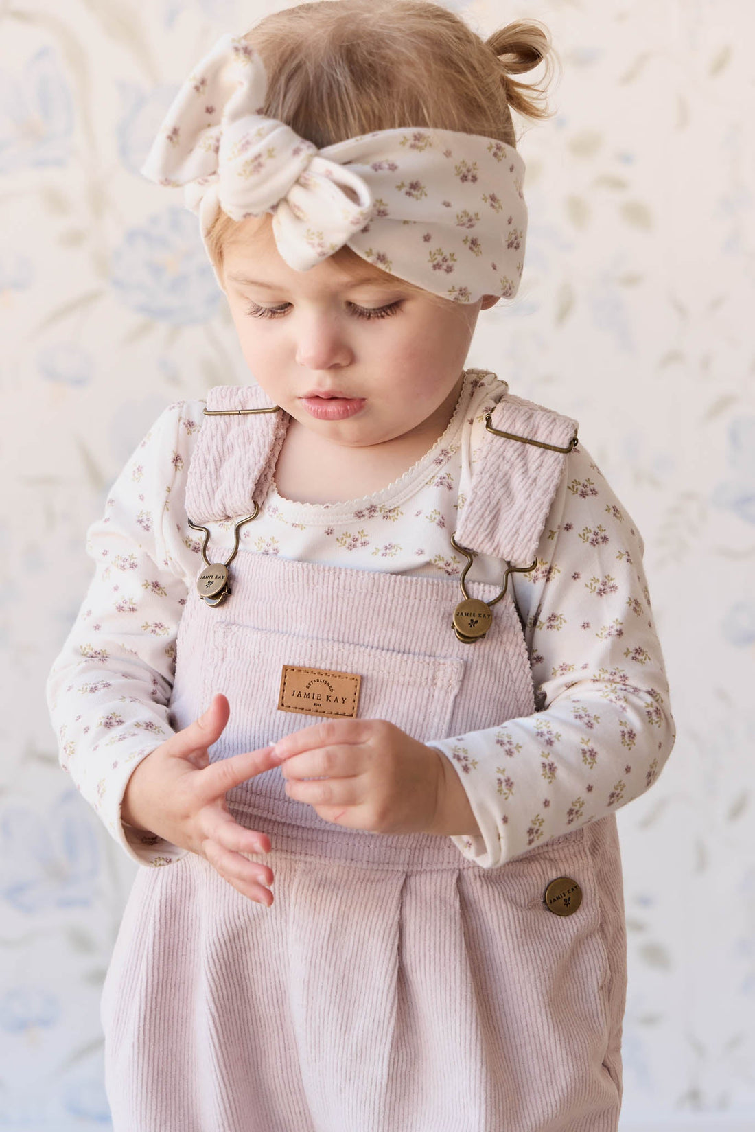 Organic Cotton Long Sleeve Top - Rose Floral Pink Childrens Hat from Jamie Kay Australia