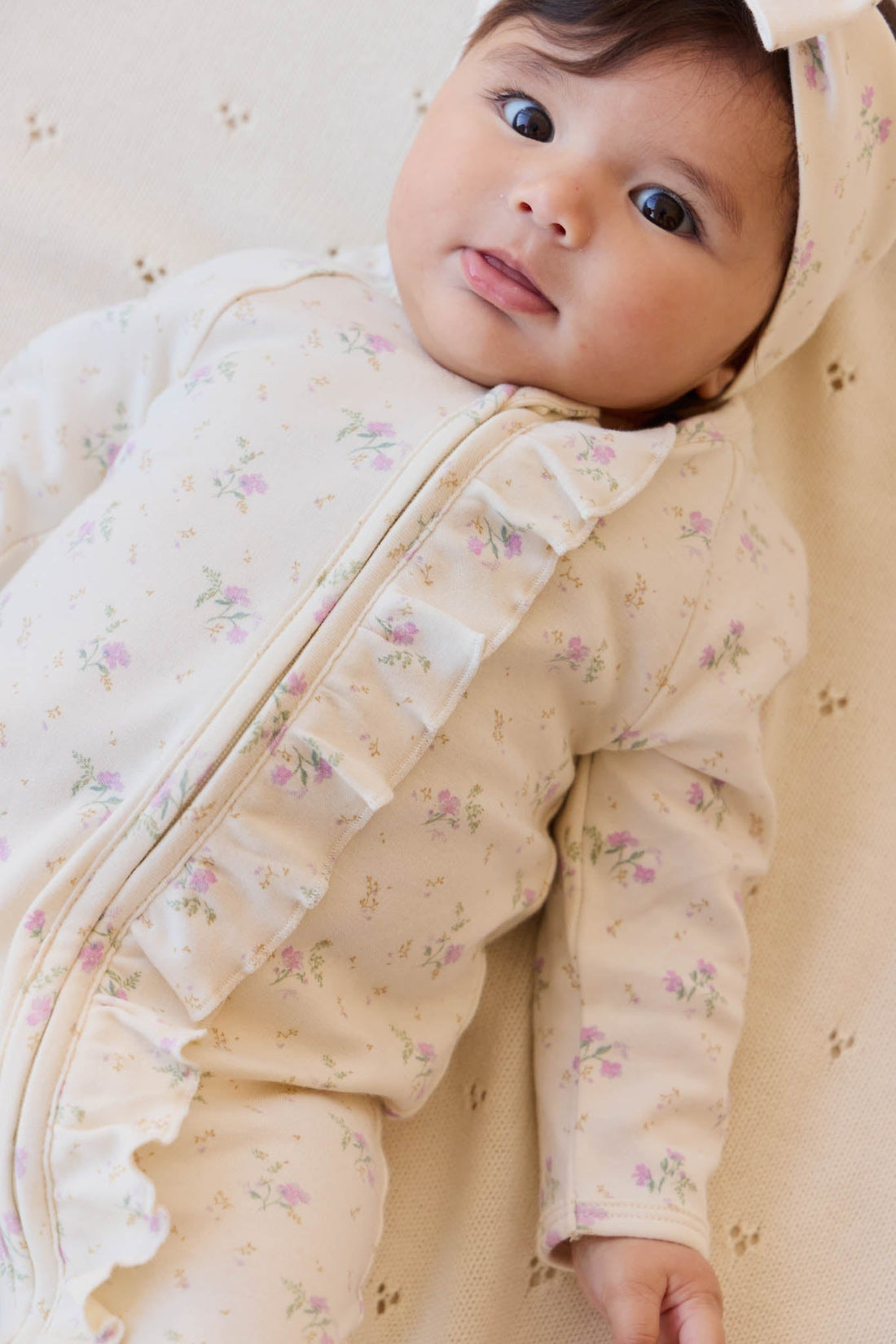 Organic Cotton Melanie Onepiece - Thelma Orchid Childrens Onepiece from Jamie Kay Australia