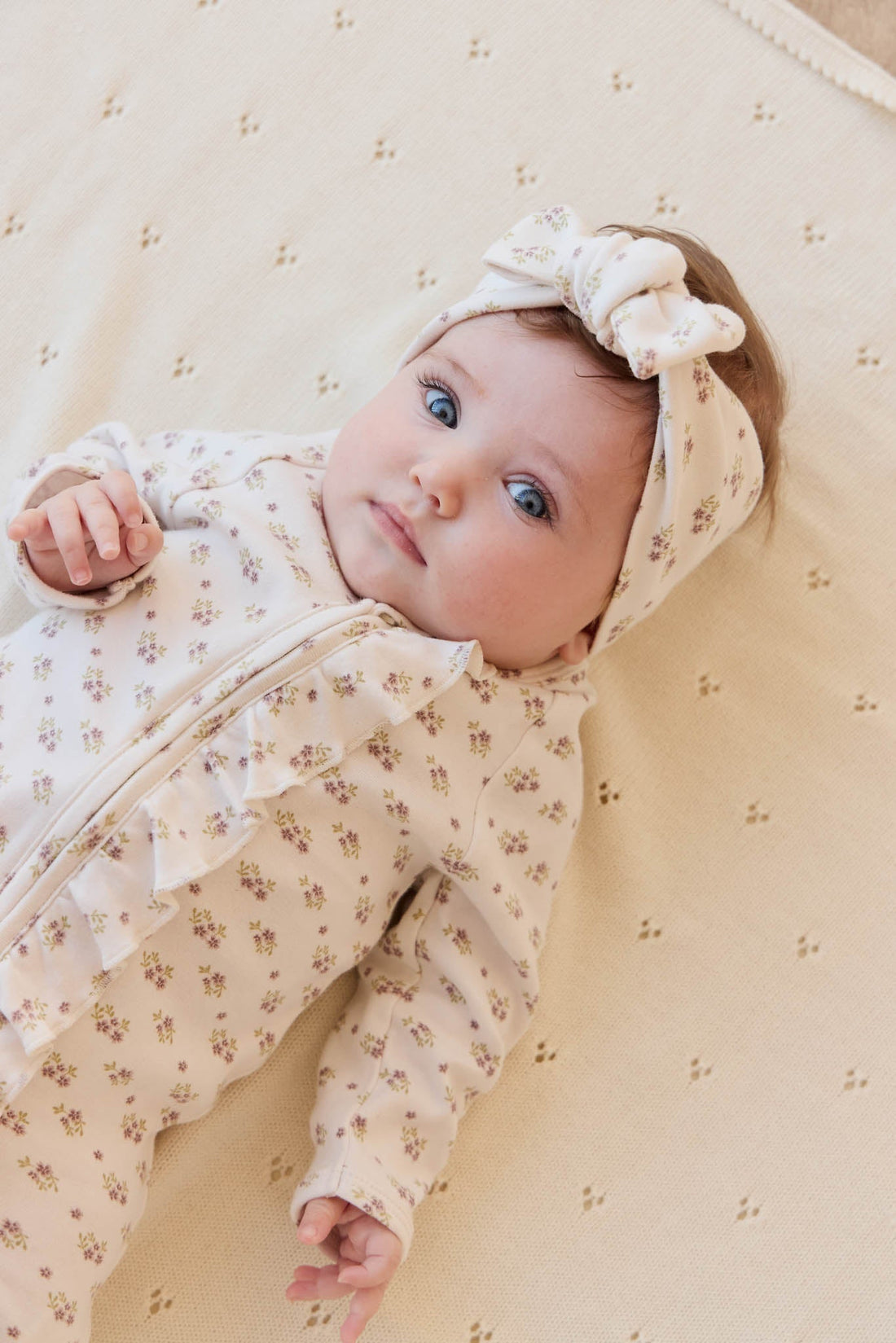 Organic Cotton Melanie Onepiece - Rose Floral Pink Childrens Onepiece from Jamie Kay Australia