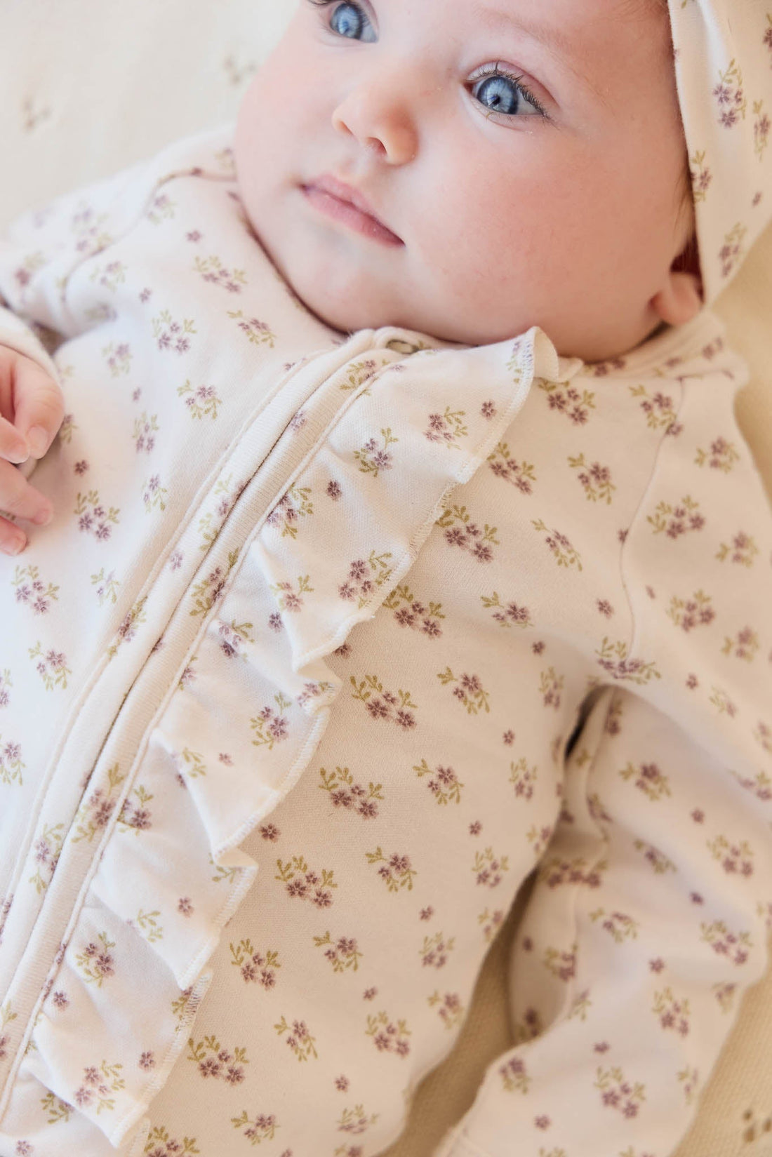 Organic Cotton Melanie Onepiece - Rose Floral Pink Childrens Onepiece from Jamie Kay Australia