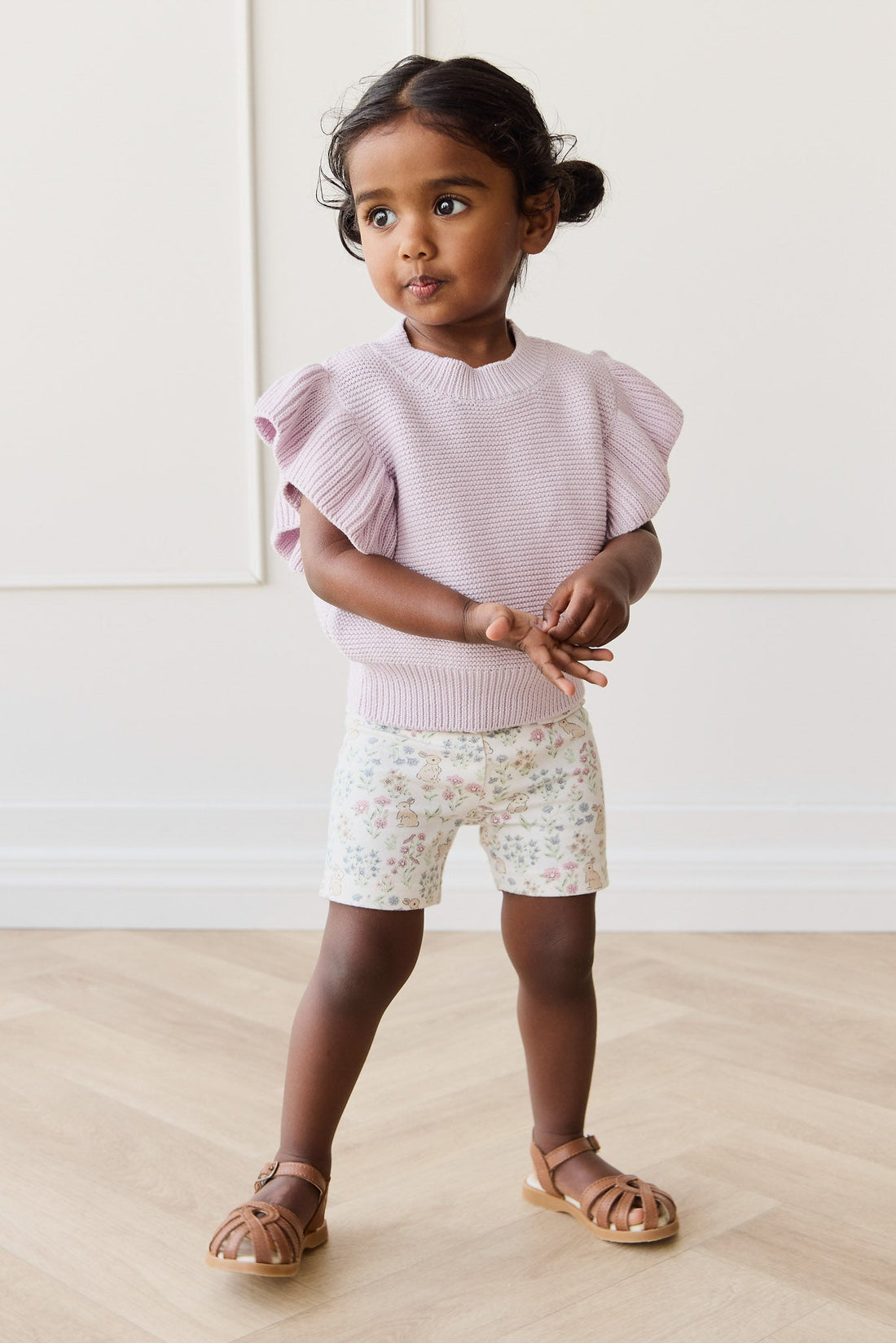Organic Cotton Everyday Bike Short - Penny's Egg Hunt Parisian Pink Childrens Short from Jamie Kay Australia
