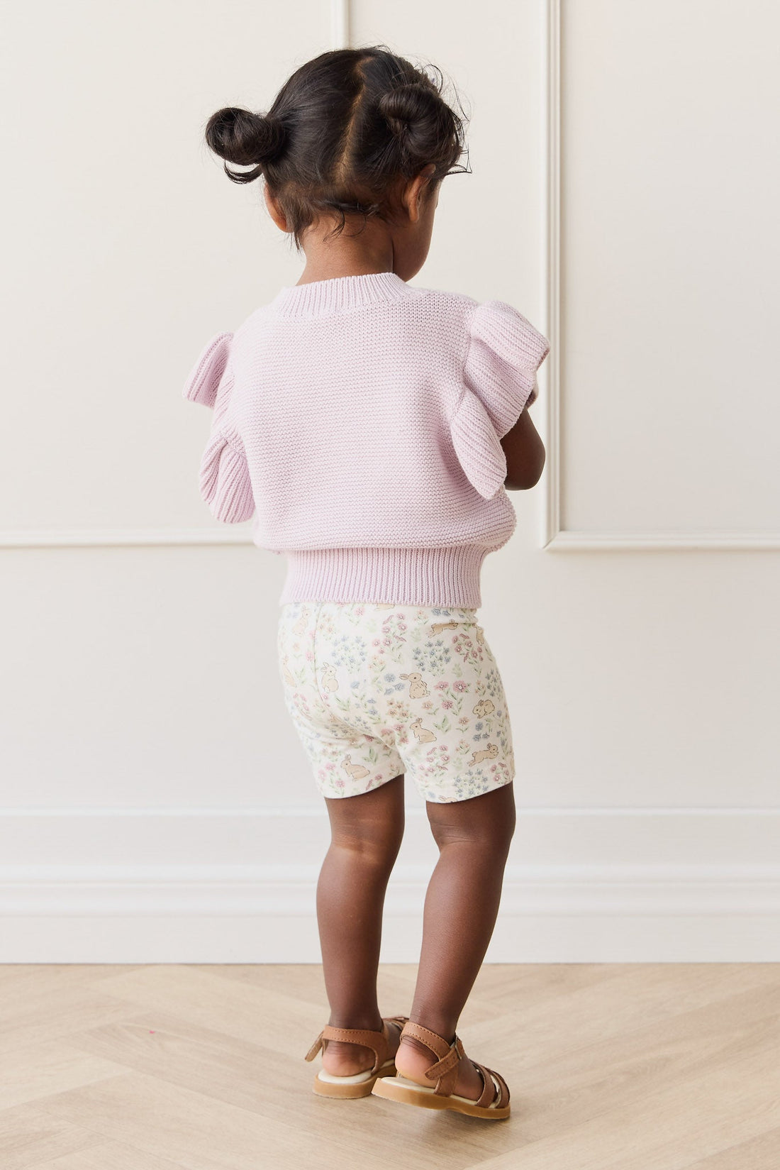 Organic Cotton Everyday Bike Short - Penny's Egg Hunt Parisian Pink Childrens Short from Jamie Kay Australia