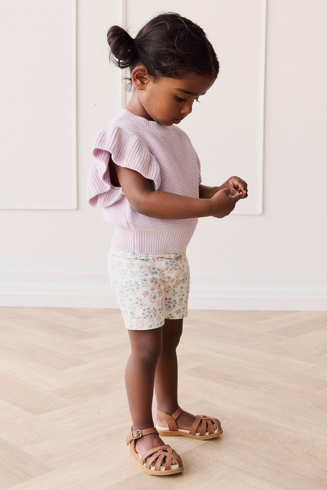 Organic Cotton Everyday Bike Short - Penny's Egg Hunt Parisian Pink Childrens Short from Jamie Kay Australia