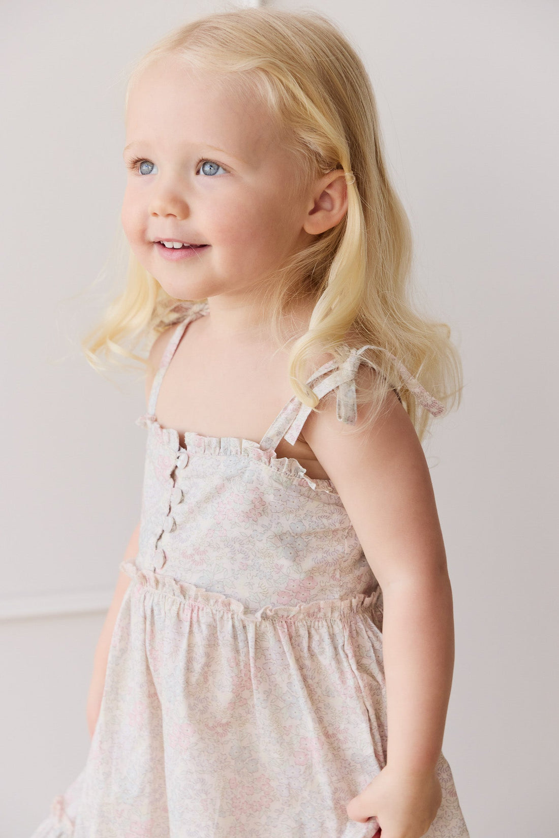 Organic Cotton Stella Dress - Azra Slightly Pink Childrens Dress from Jamie Kay Australia