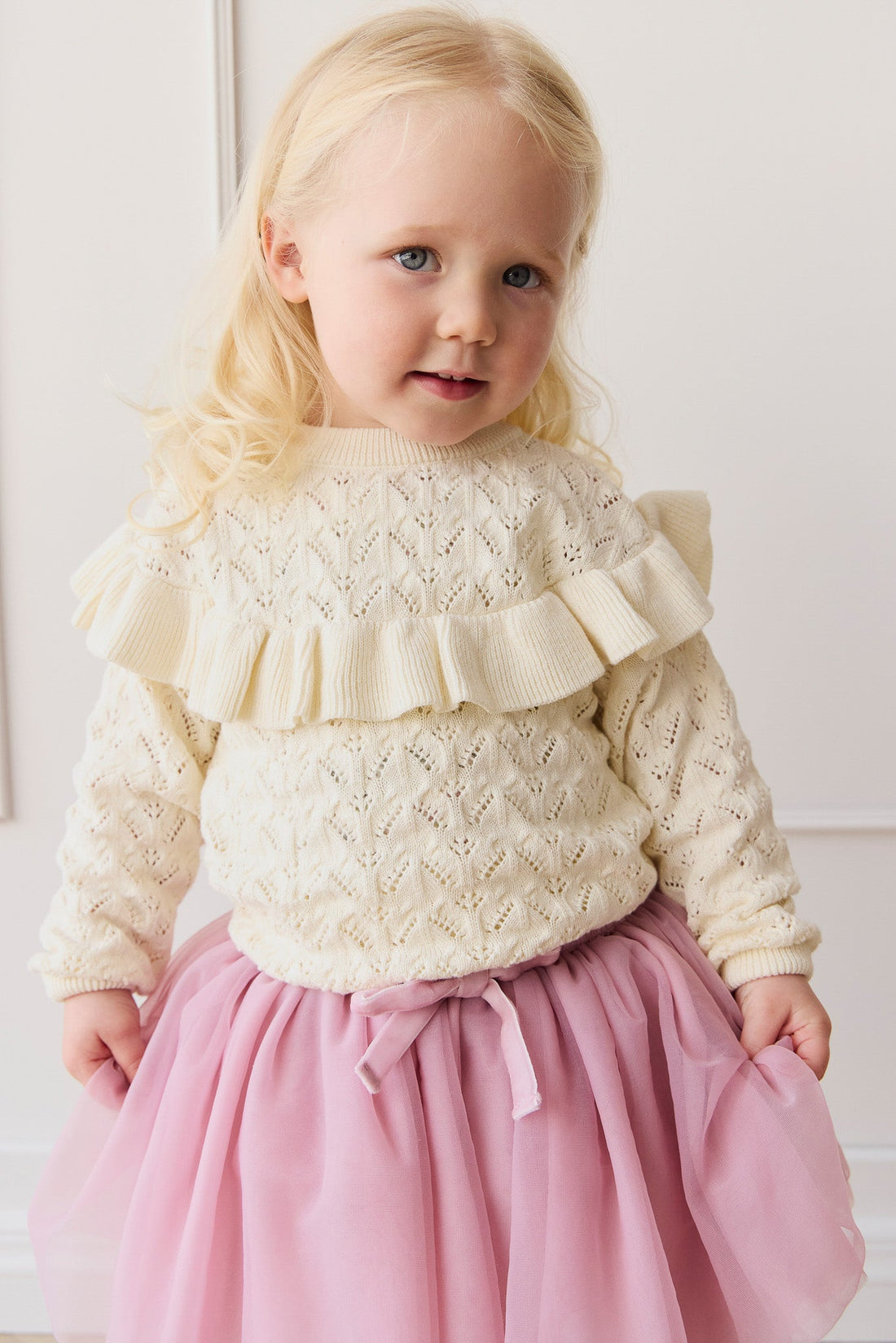 Beth Knit - Parchment Childrens Jumper from Jamie Kay Australia